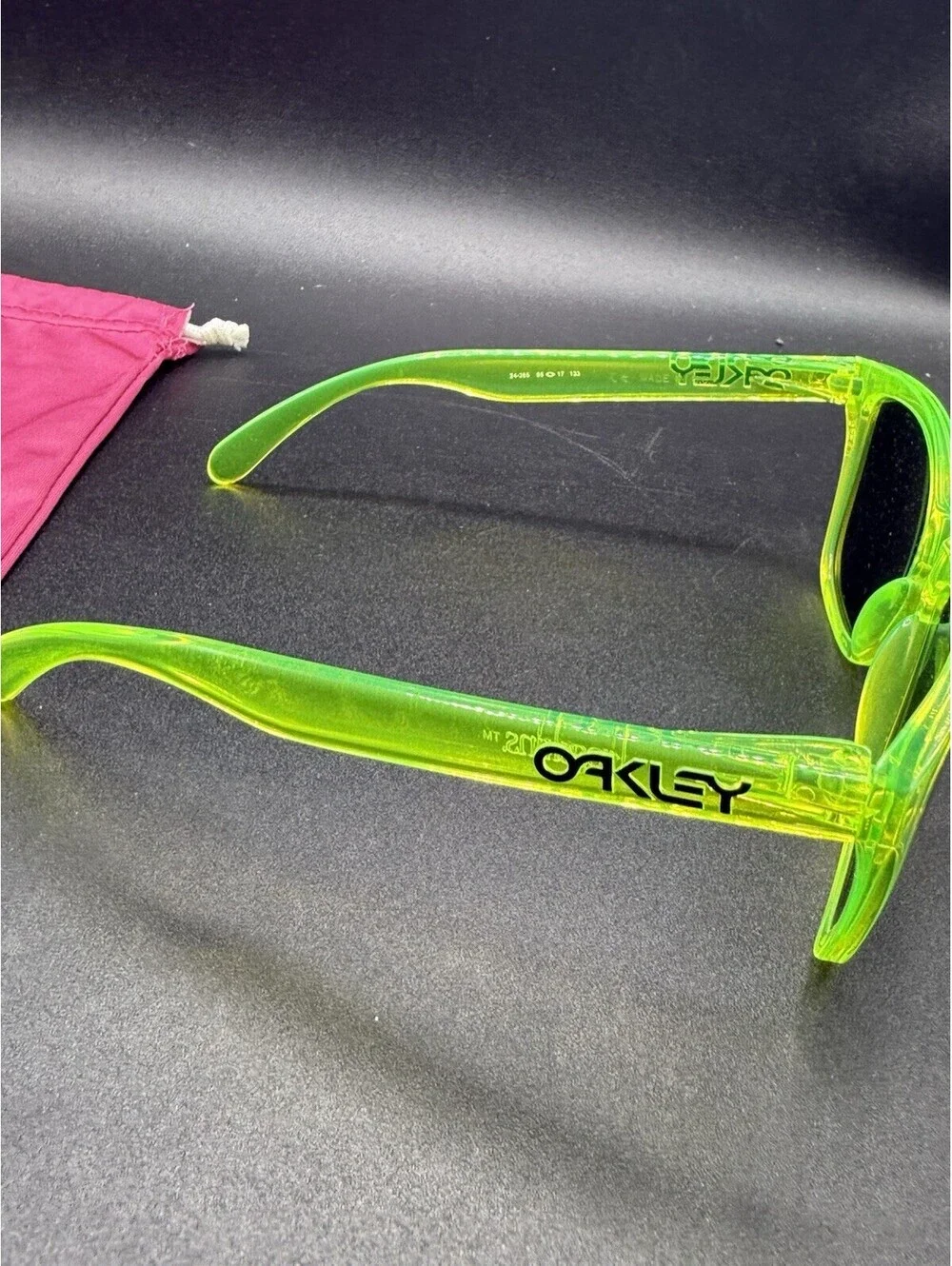 Oakley Frogskin Acid Green/Ice Iridium Polarized Lenses 24-355